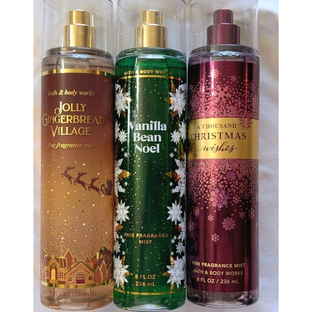 Bath & Body Works Winter Fragrance Mist Trio Vanilla Noel Gingerbread Christmas
